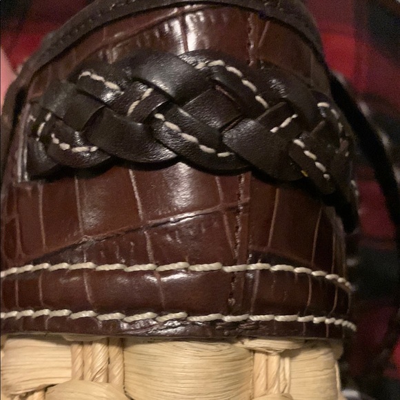 Brighton Candace Straw & leather Shoulder bag double heart charm double straps - Picture 6 of 15